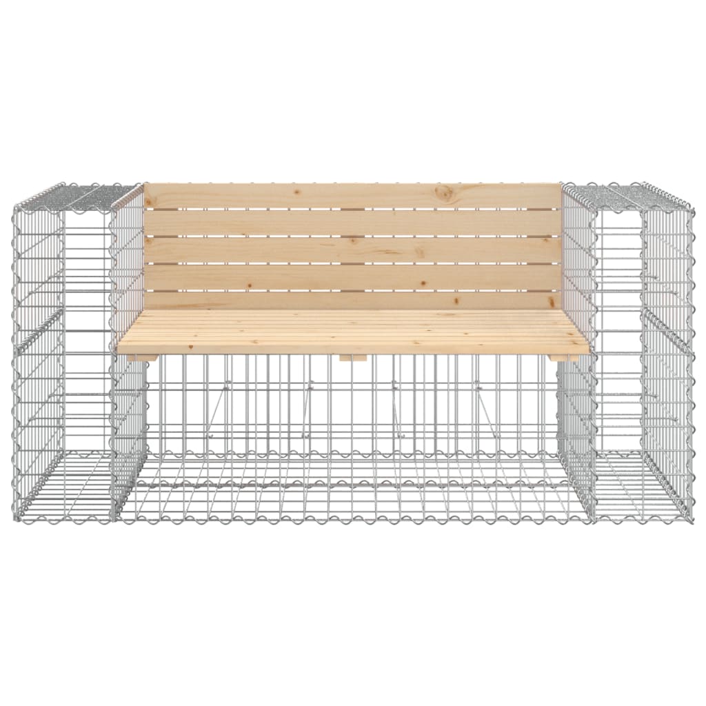 Tuinbank Schanskorfontwerp 143X71X65,5 Cm Massief Grenenhout Natuurlijk Grenenhout 143 x 71 x 65.5 cm