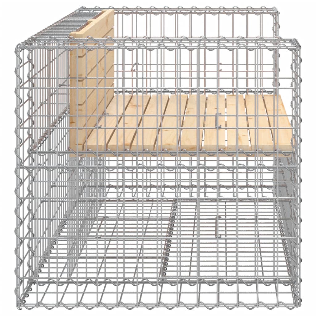 Tuinbank Schanskorfontwerp 143X71X65,5 Cm Massief Grenenhout Natuurlijk Grenenhout 143 x 71 x 65.5 cm