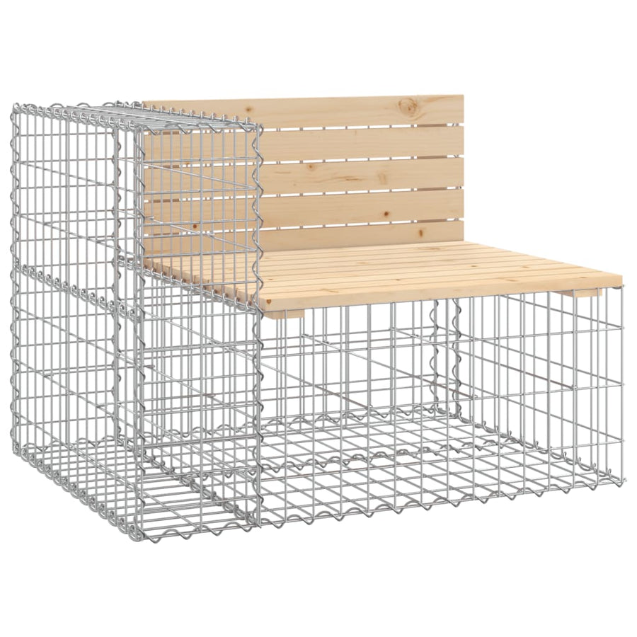 Tuinbank Schanskorfontwerp 92X71X65,5 Cm Massief Grenenhout Donkerbruin