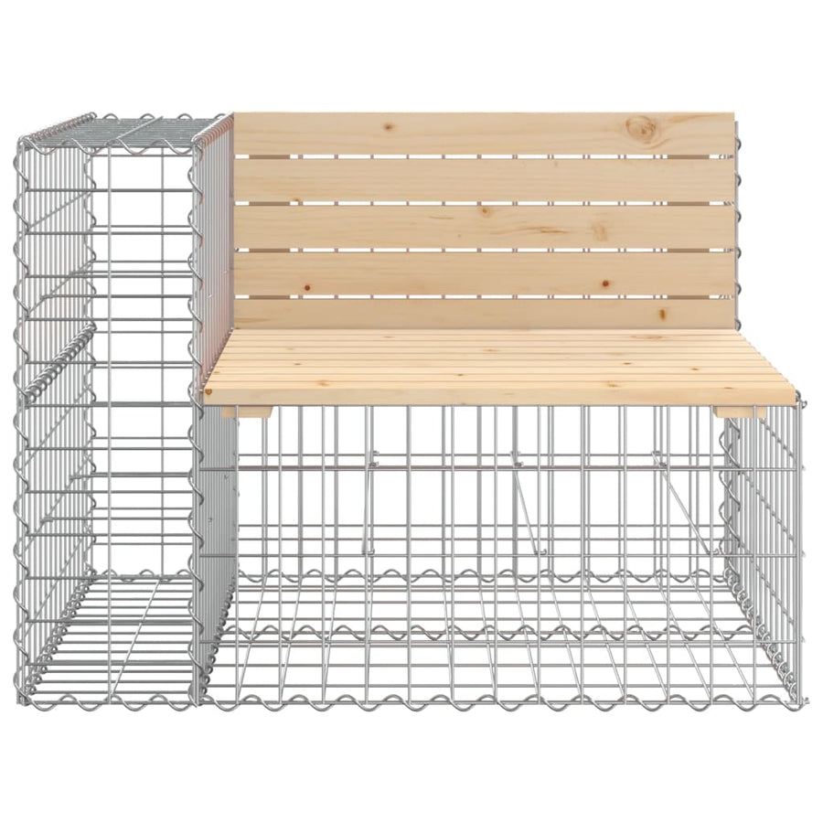 Tuinbank Schanskorfontwerp 92X71X65,5 Cm Massief Grenenhout Donkerbruin