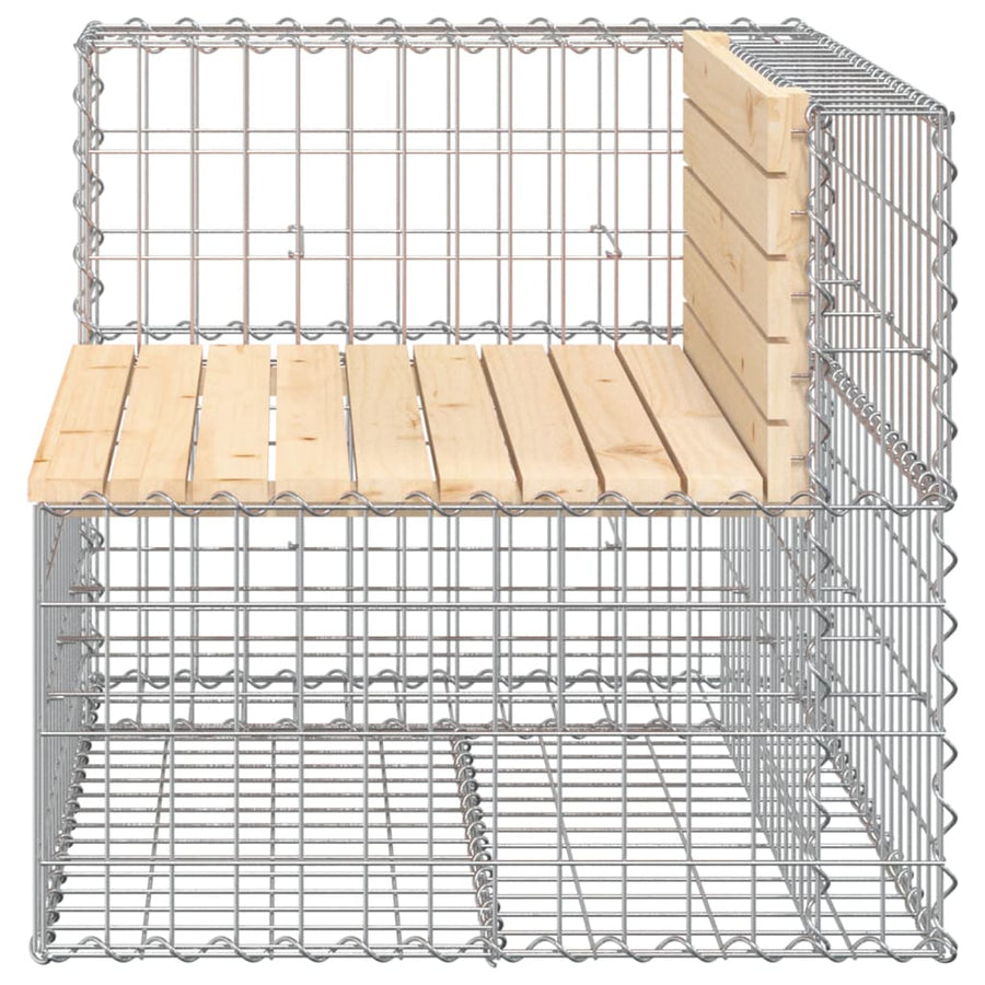 Tuinbank Schanskorfontwerp 92X71X65,5 Cm Massief Grenenhout Donkerbruin