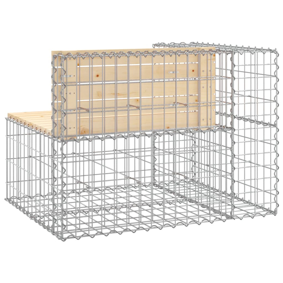 Tuinbank Schanskorfontwerp 92X71X65,5 Cm Massief Grenenhout Donkerbruin