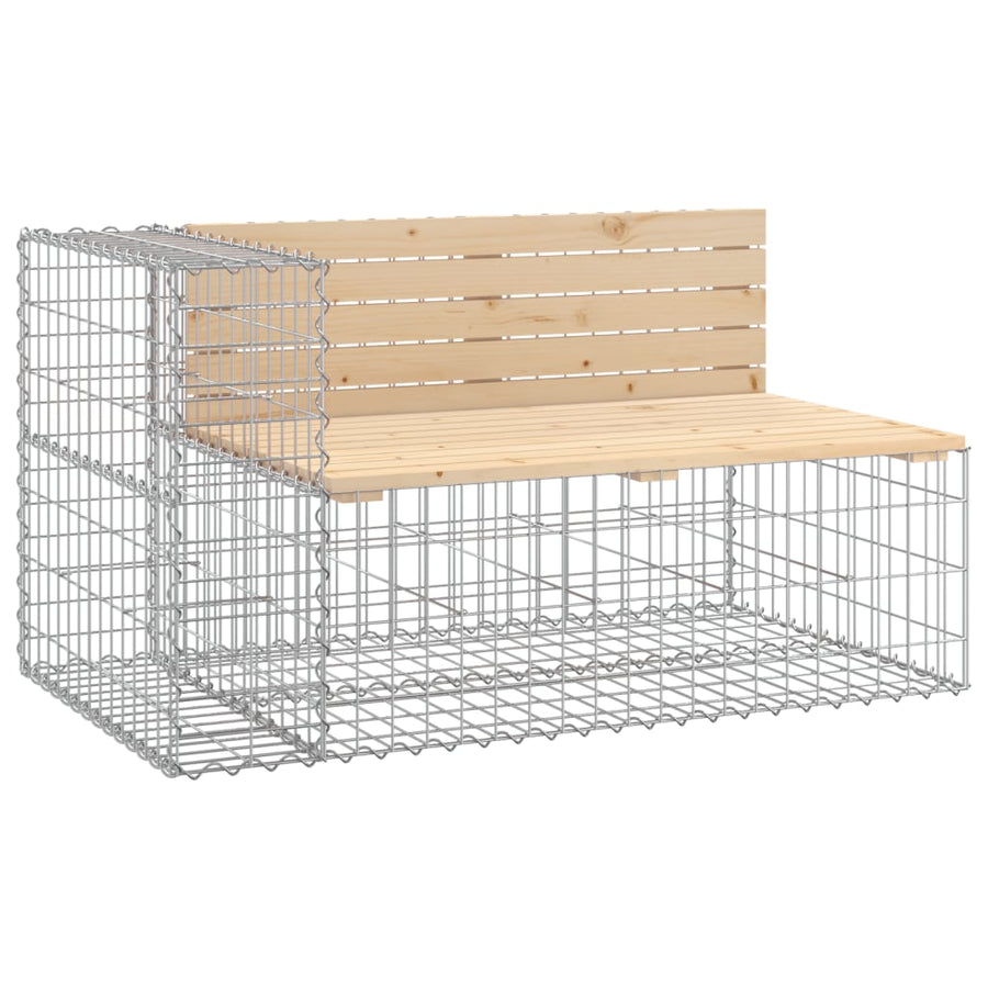 Tuinbank Schanskorfontwerp 22X7X65,5 Cm Massief Grenenhout 122 x 71 x 65.5 cm Natuurlijk grenenhout