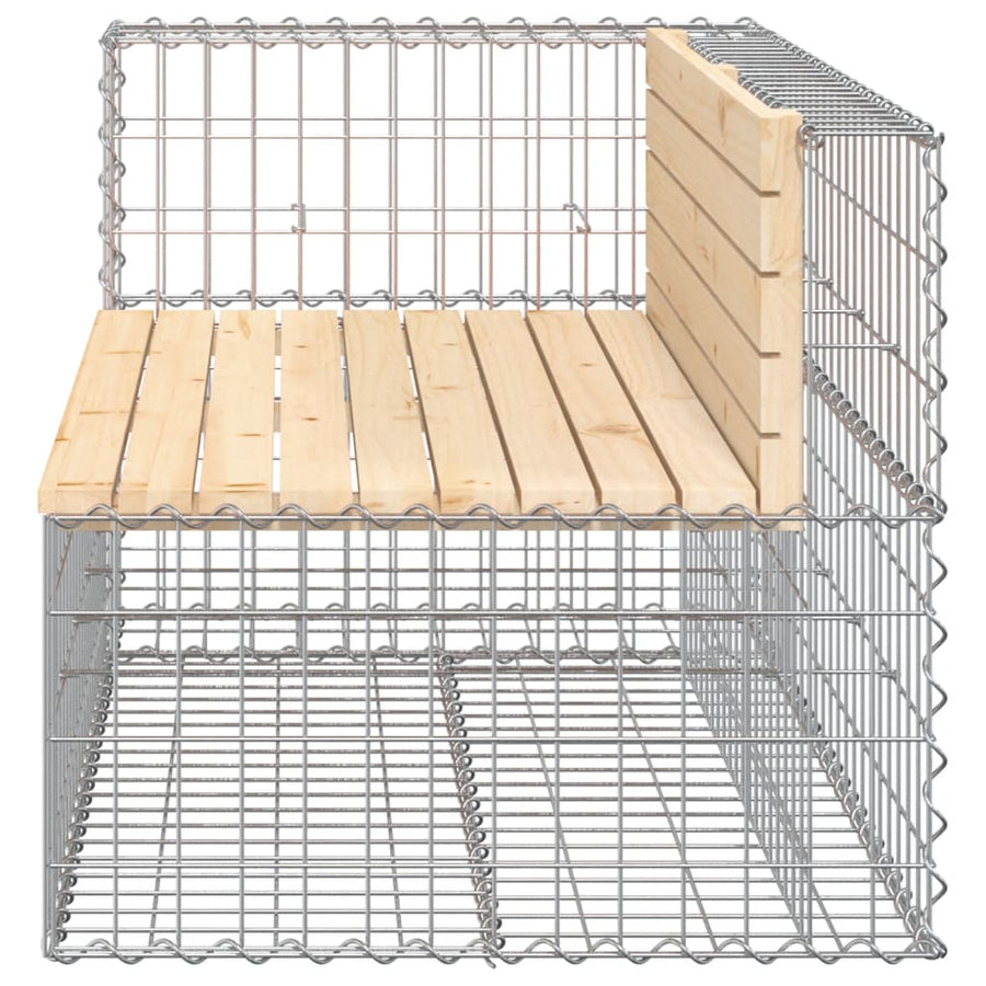 Tuinbank Schanskorfontwerp 22X7X65,5 Cm Massief Grenenhout 122 x 71 x 65.5 cm Natuurlijk grenenhout
