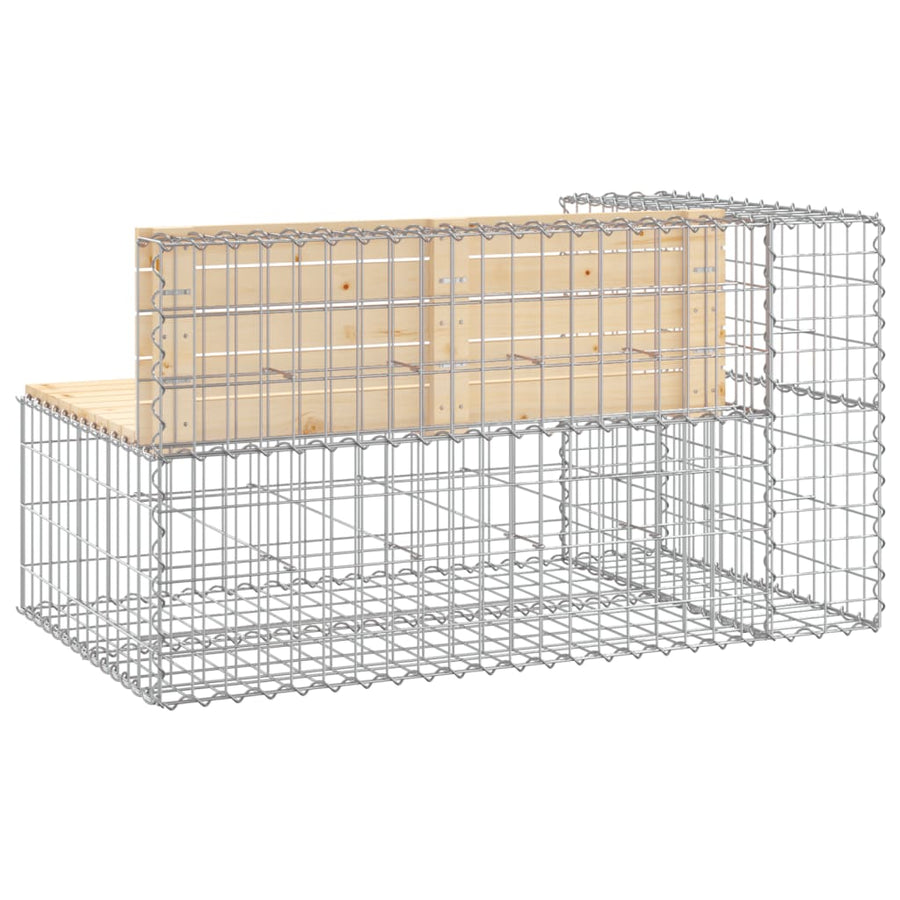 Tuinbank Schanskorfontwerp 22X7X65,5 Cm Massief Grenenhout 122 x 71 x 65.5 cm Natuurlijk grenenhout