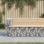 Garden bench gabion design 122x71x65.5 cm solid pinewood