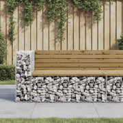 Gabion bench design 122x71x65.5 cm impregnated wood