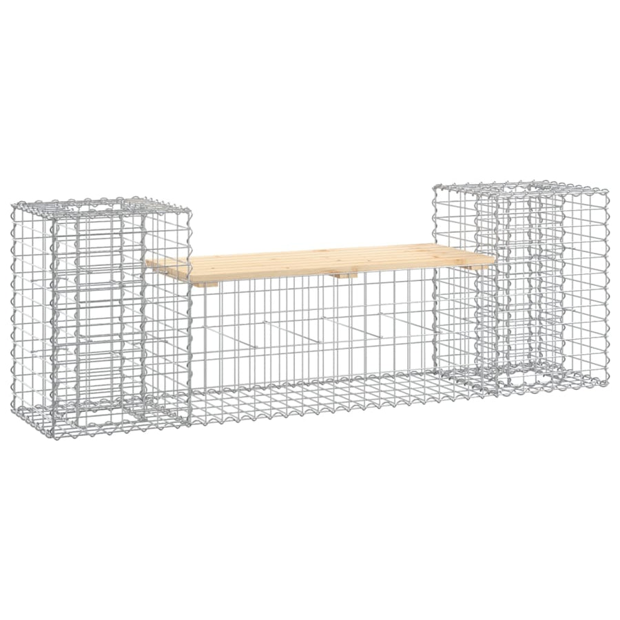 Tuinbank Schanskorfontwerp 183X41X60,5 Cm Massief Grenenhout Donkerbruin