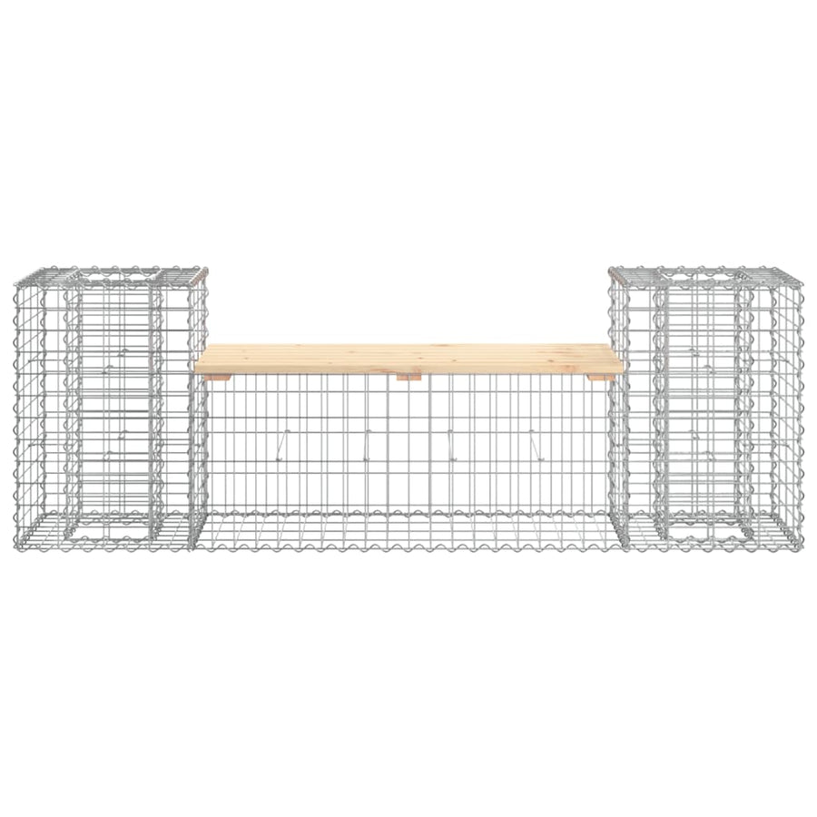 Tuinbank Schanskorfontwerp 183X41X60,5 Cm Massief Grenenhout Donkerbruin