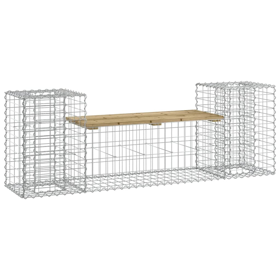 Tuinbank Schanskorfontwerp 83X4X60,5 Cm Geïmpregneerd Hout Donkerbruin