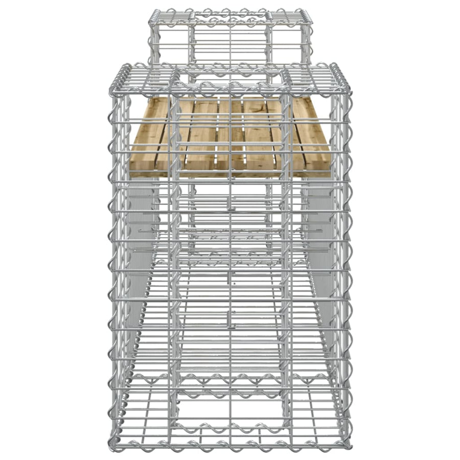 Tuinbank Schanskorfontwerp 83X4X60,5 Cm Geïmpregneerd Hout Donkerbruin