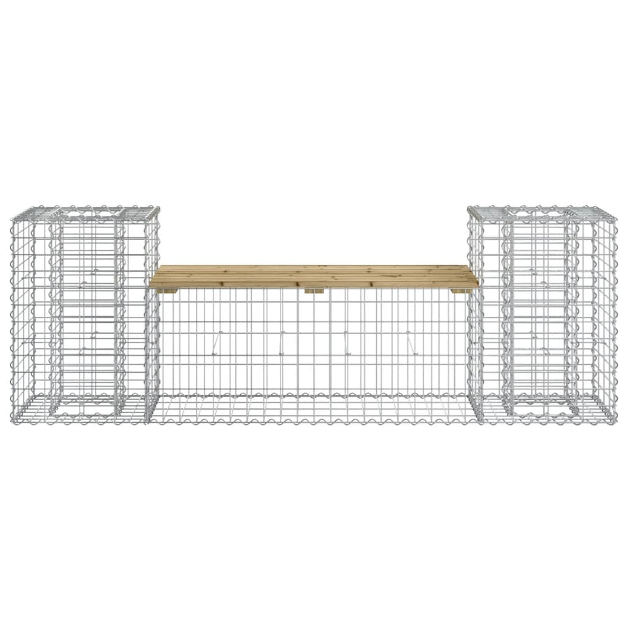 Tuinbank Schanskorfontwerp 83X4X60,5 Cm Geïmpregneerd Hout Donkerbruin