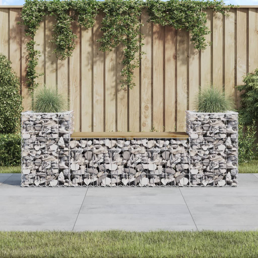 Tuinbank Schanskorfontwerp 83X4X60,5 Cm Geïmpregneerd Hout Donkerbruin