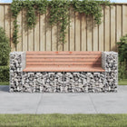 Gabion Raised Garden Bed Bench 184x71x65.5 cm Solid Douglas Wood