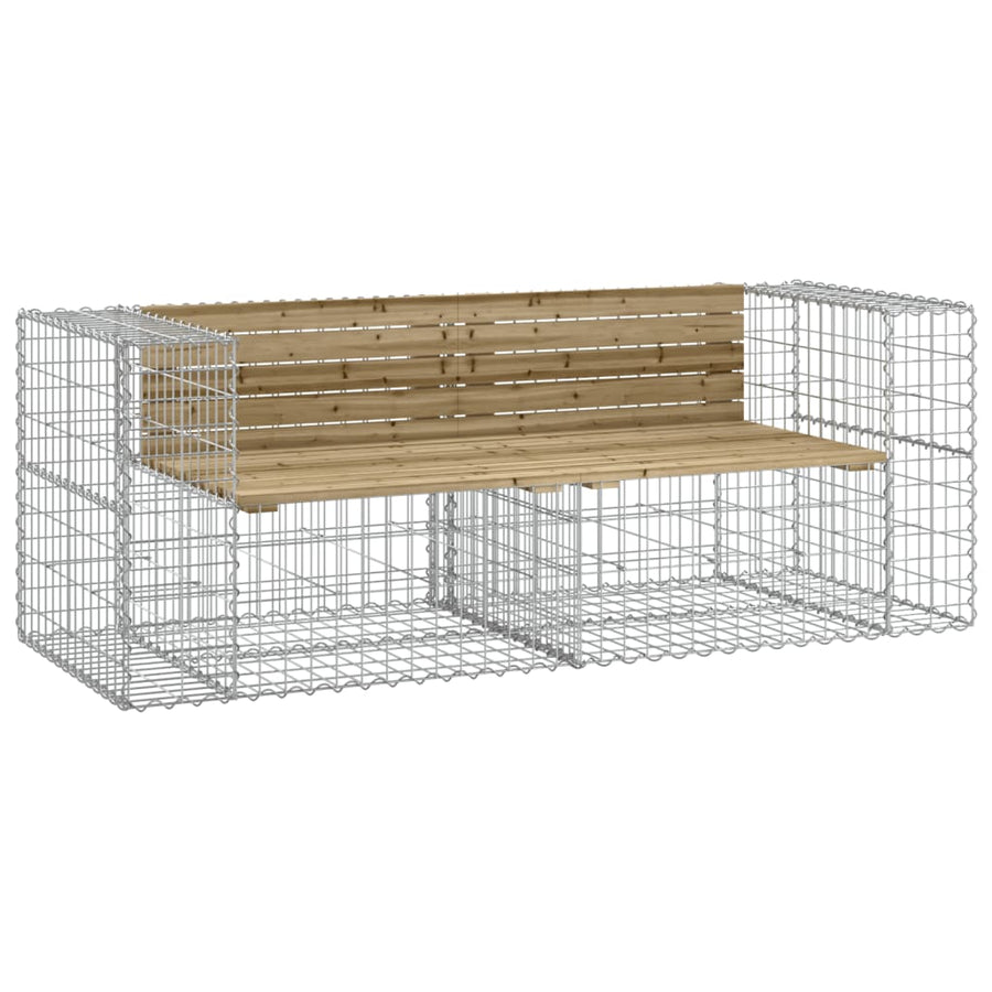 Tuinbank Schanskorfontwerp 84X7X65,5 Cm Geïmpregneerd Hout Donkerbruin