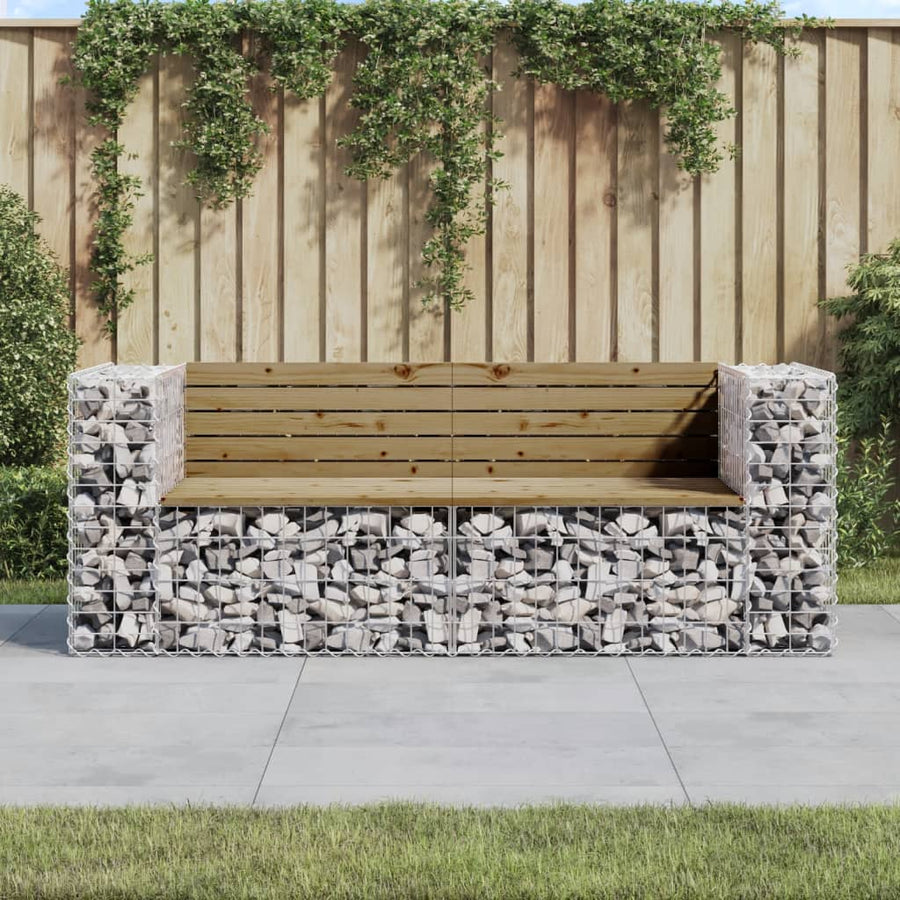 Tuinbank Schanskorfontwerp 84X7X65,5 Cm Geïmpregneerd Hout Donkerbruin