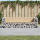 Tuinbank massief grenenhout schanskorf 244 cm