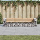 Tuinbank massief grenenhout schanskorfontwerp 287x71x65,5 cm