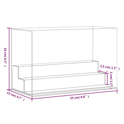 Vitrine Transparant Acryl 25 x 12 x 16 cm