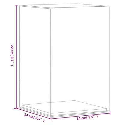 Vitrine Transparant Acryl 14 x 14 x 22 cm
