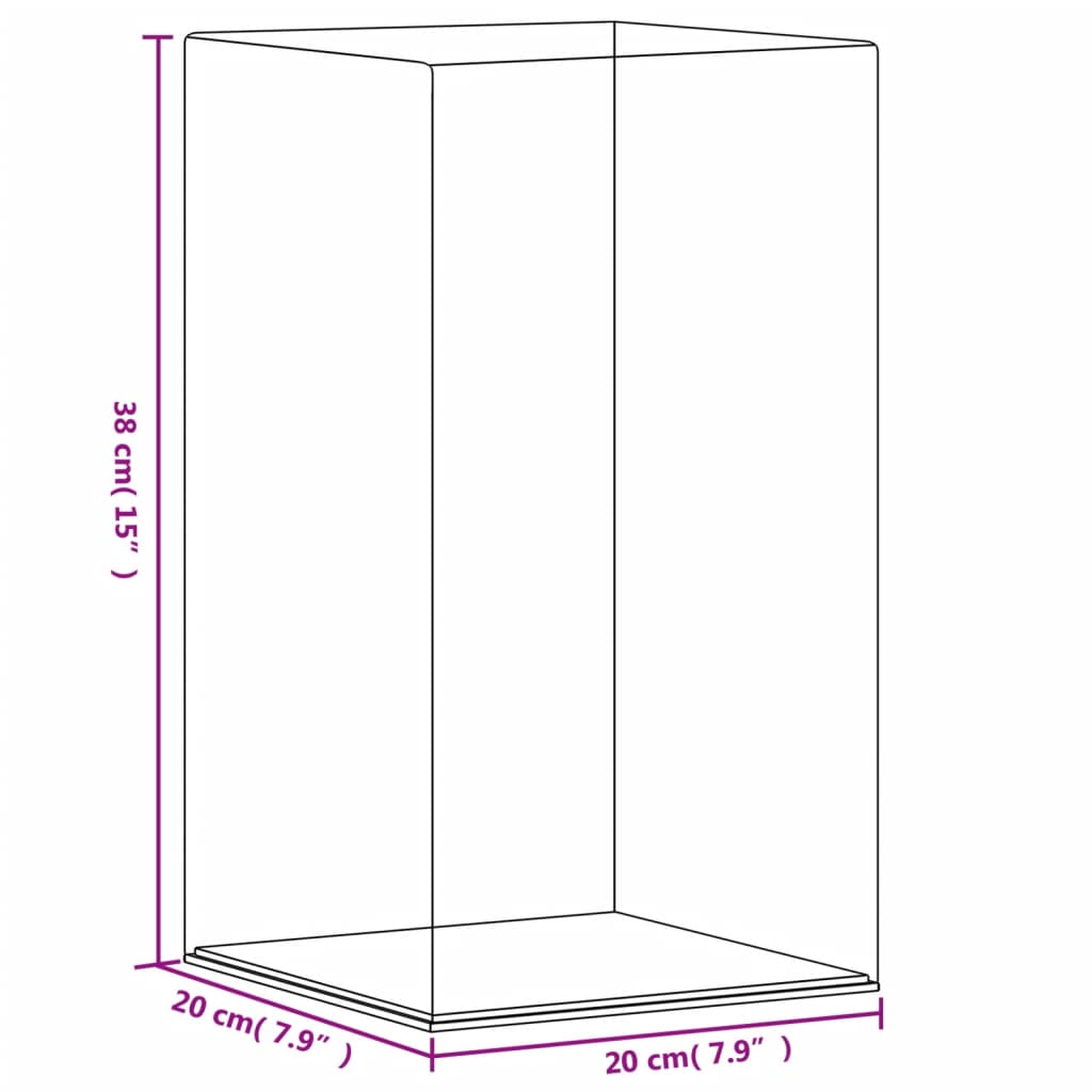 Vitrine Transparant Acryl 20 x 20 x 38 cm