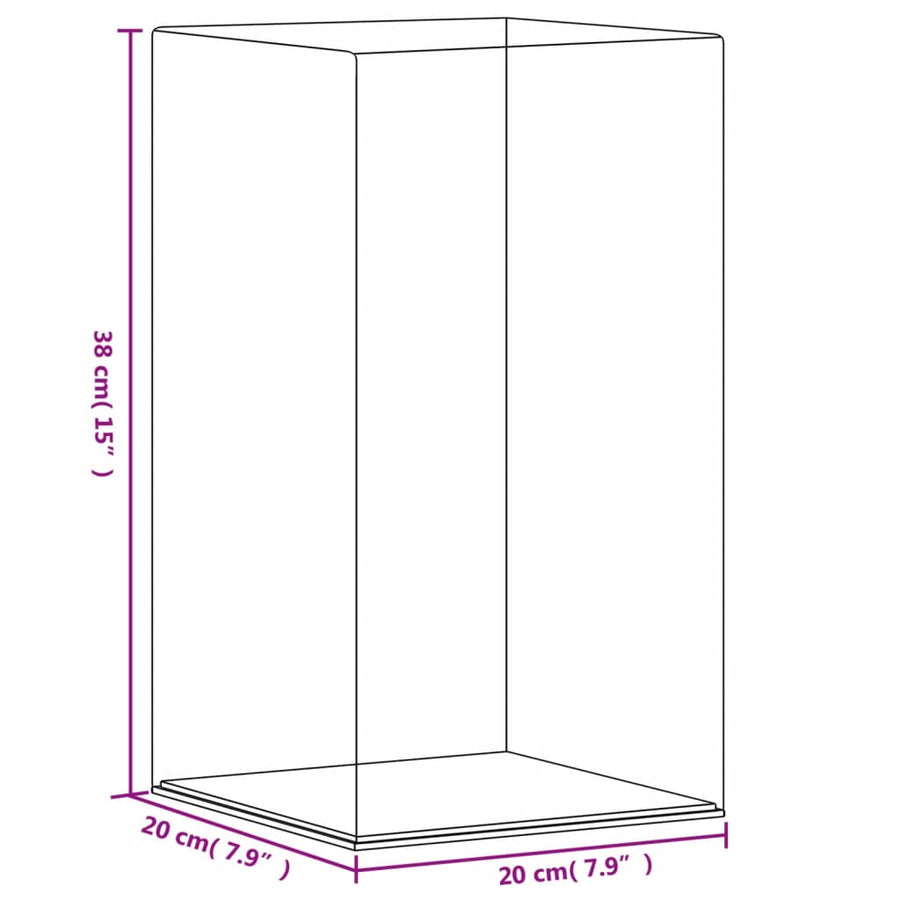 Vitrine Transparant Acryl 20 x 20 x 38 cm