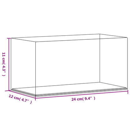 Vitrine Transparant Acryl 24 x 12 x 11 cm