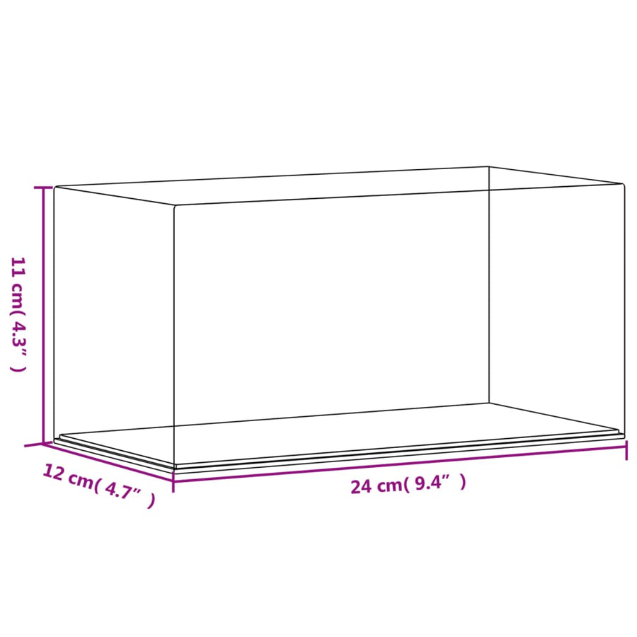 Vitrine Transparant Acryl 24 x 12 x 11 cm