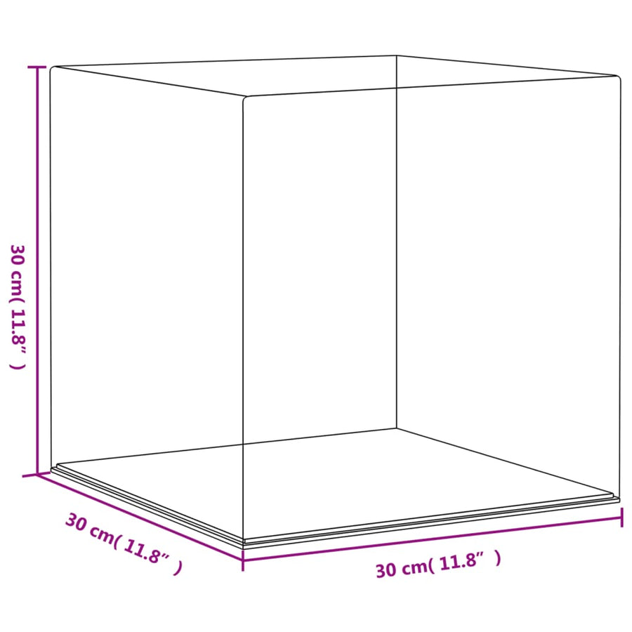 Vitrine Transparant Acryl 30 x 30 x 30 cm
