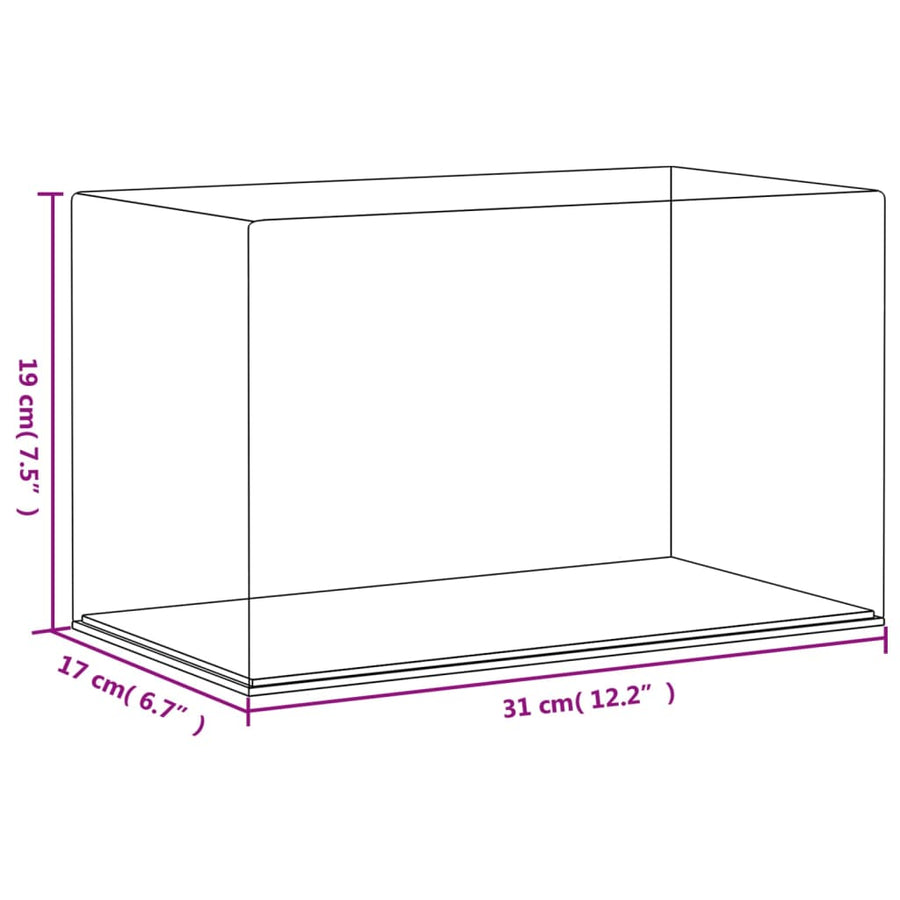 Vitrine Transparant Acryl 31 x 17 x 19 cm