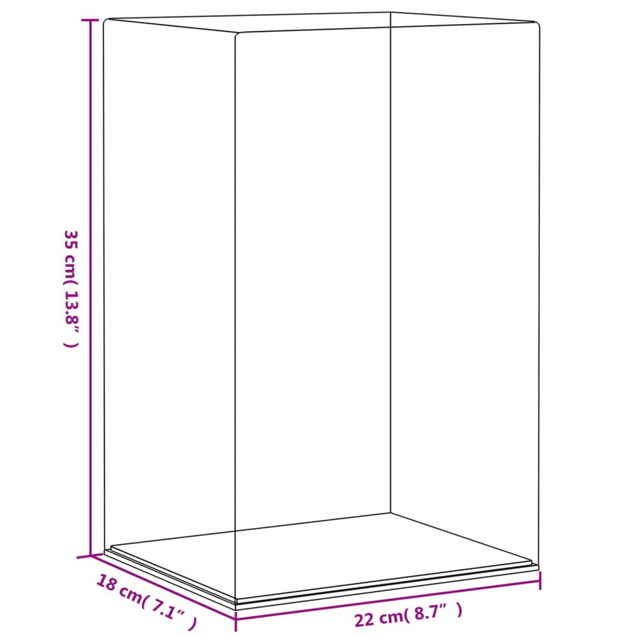 Vitrine Transparant Acryl 22 x 18 x 35 cm