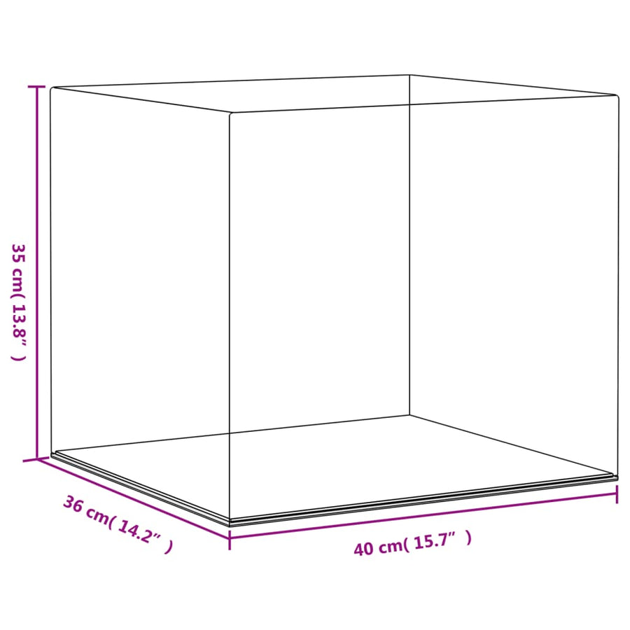 Vitrine Transparant Acryl 40 x 36 x 35 cm
