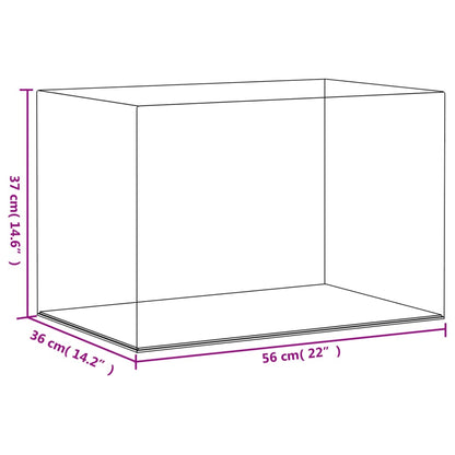 Vitrine Transparant Acryl 56 x 36 x 37 cm