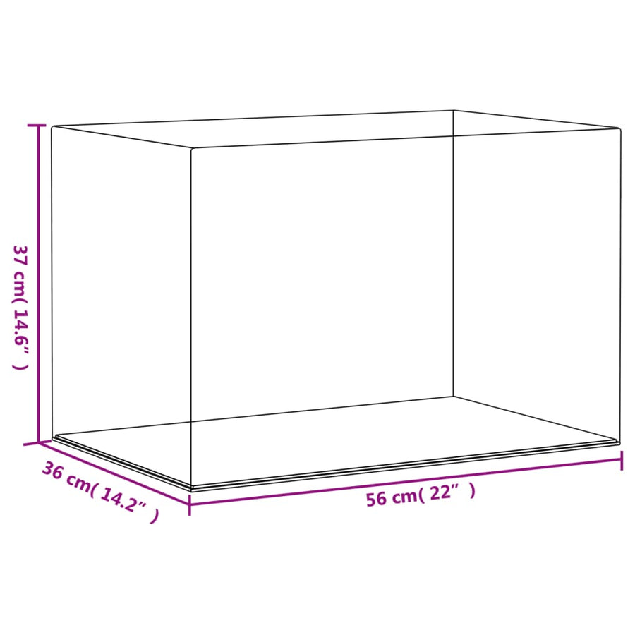 Vitrine Transparant Acryl 56 x 36 x 37 cm