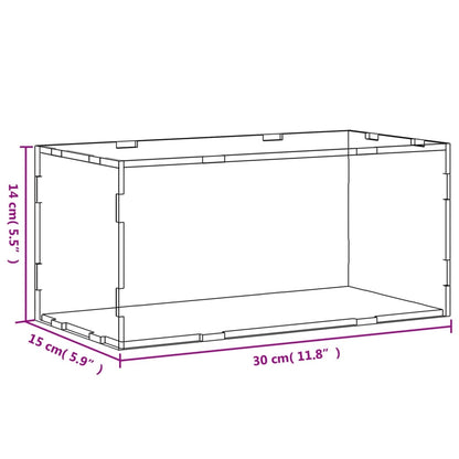 Vitrine Transparant Acryl 30 x 15 x 14 cm