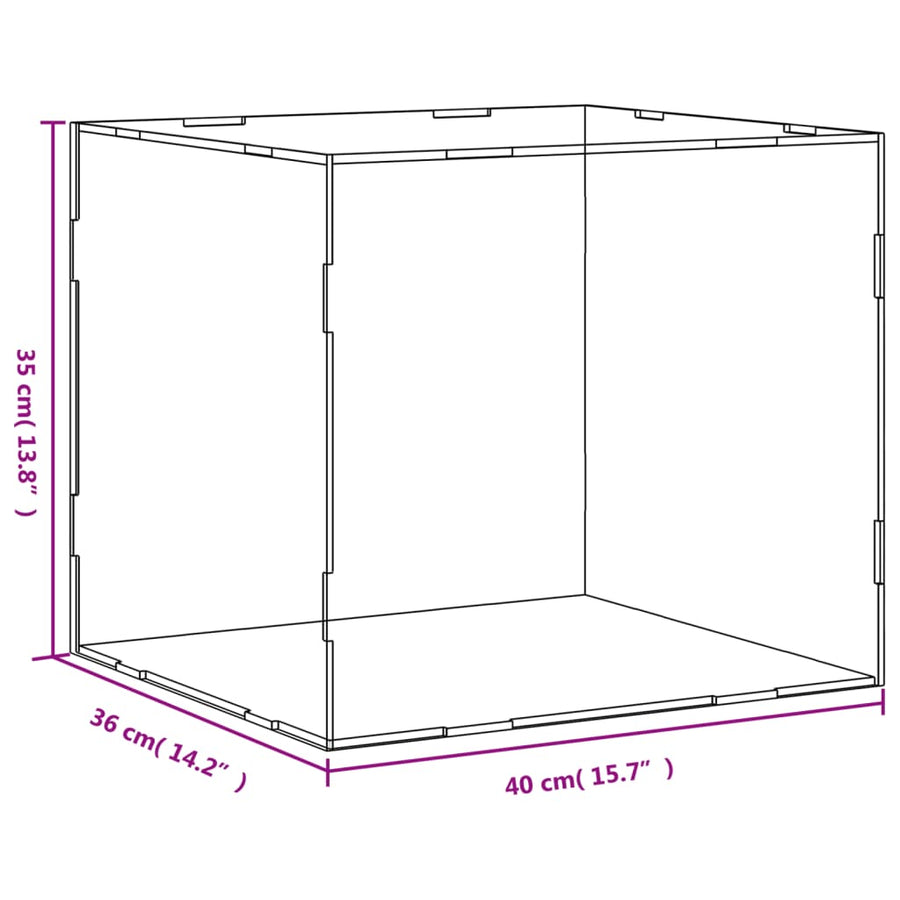 Vitrine Transparant Acryl 40 x 36 x 35 cm