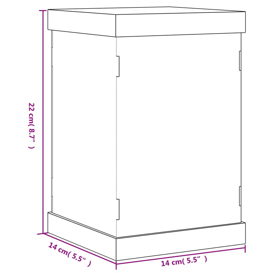 Vitrine Transparant Acryl 14 x 14 x 22 cm