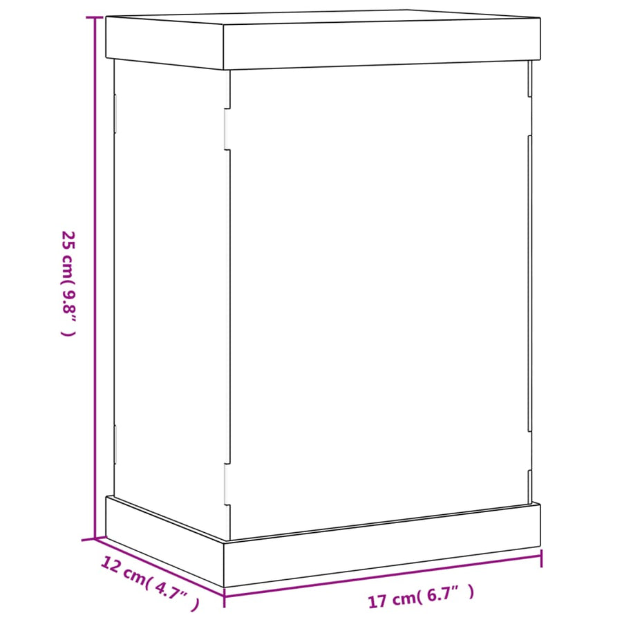 Vitrine Transparant Acryl 17 x 12 x 25 cm