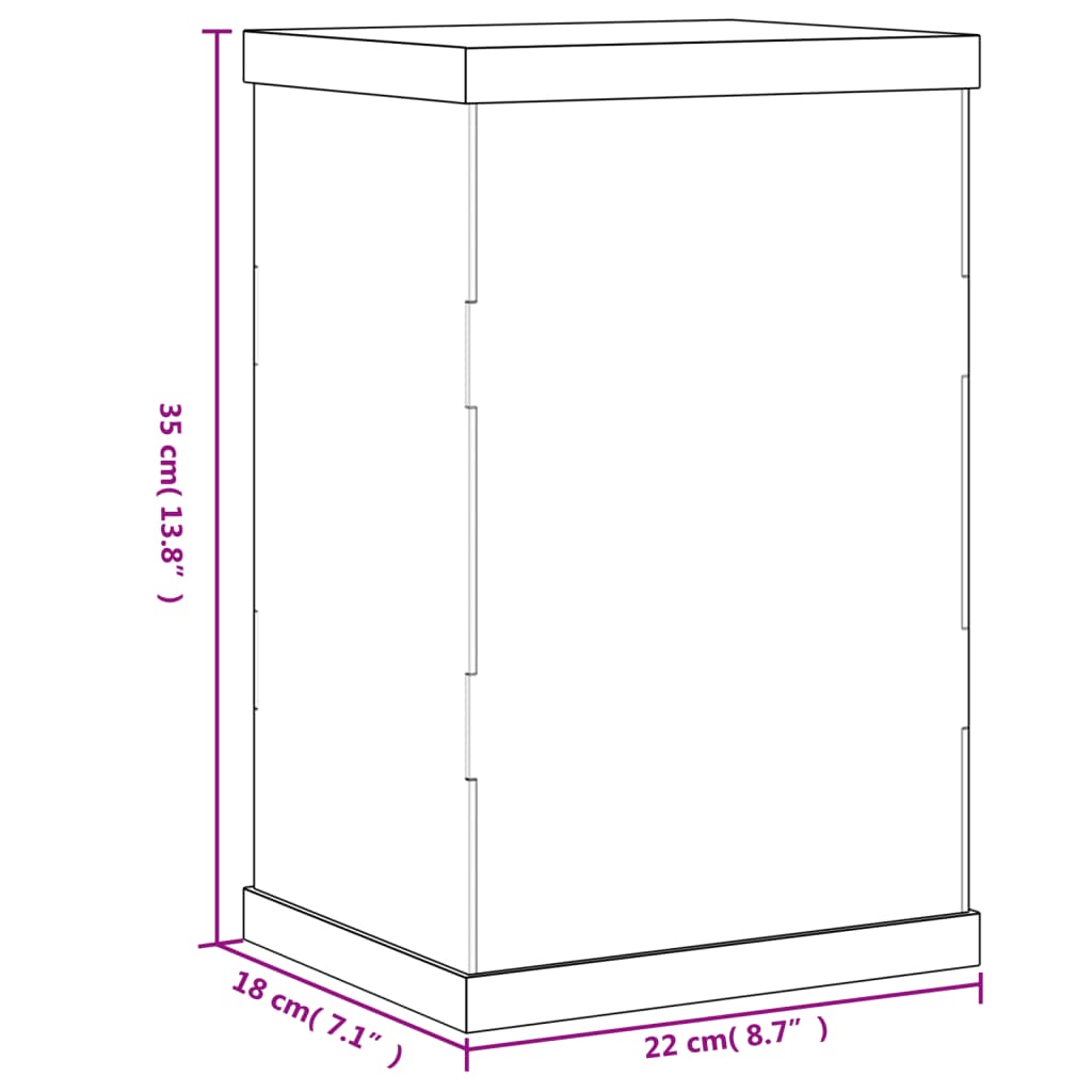 Vitrine Transparant Acryl 22 x 18 x 35 cm