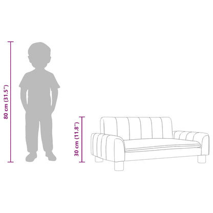 Kinderbank 70X45X30 Cm Stof Lichtgrijs