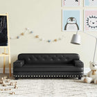 Children's Sofa 90x53x30 cm Faux Leather Black