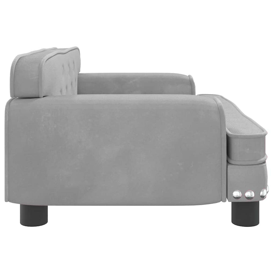 Kinderbank 70X45X30 Cm Fluweel Lichtgrijs