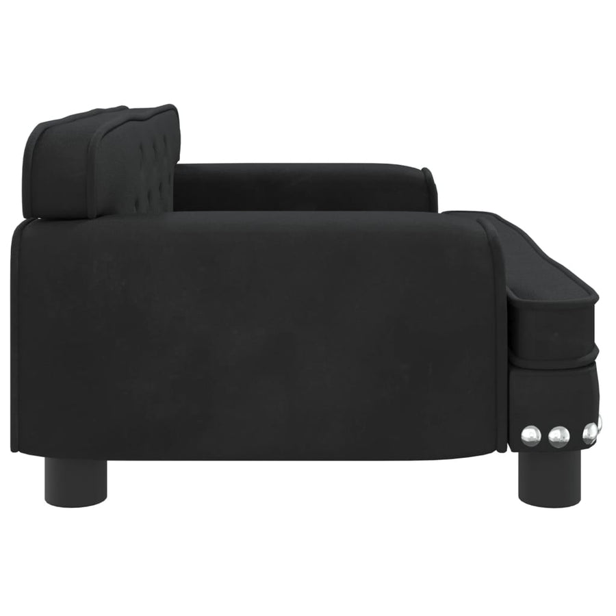 Kinderbank 70X45X30 Cm Fluweel Zwart