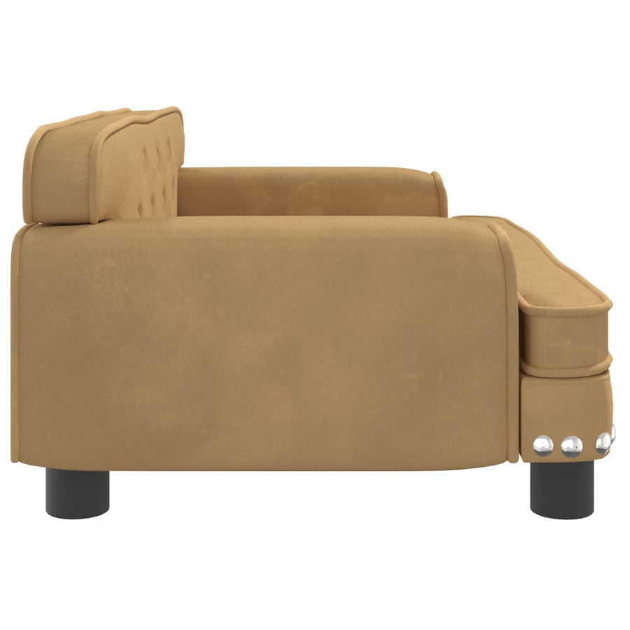 Kinderbank 70X45X30 Cm Fluweel Bruin 70 x 45 x 30 cm