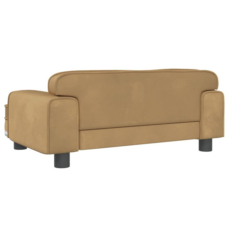 Kinderbank 70X45X30 Cm Fluweel Bruin 70 x 45 x 30 cm