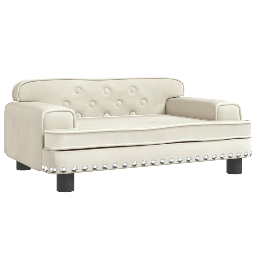 Kinderbank Kleurig 70 x 45 x 30 cm Crème Fluweel