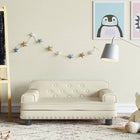 Child's sofa 70x45x30 cm artificial leather cream-colored