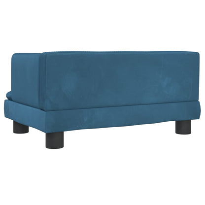 Kinderbank 60X40X30 Cm Fluweel Blauw