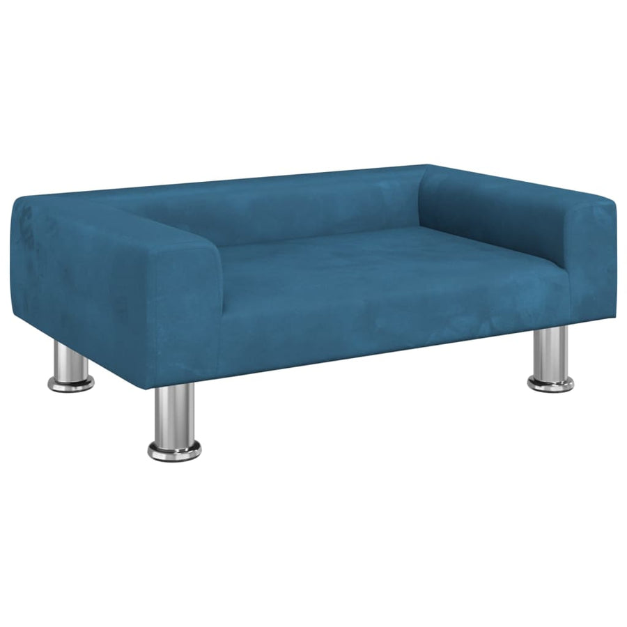 Kinderbank 70X45X26,5 Cm Fluweel Blauw 70 x 45 x 26.5 cm