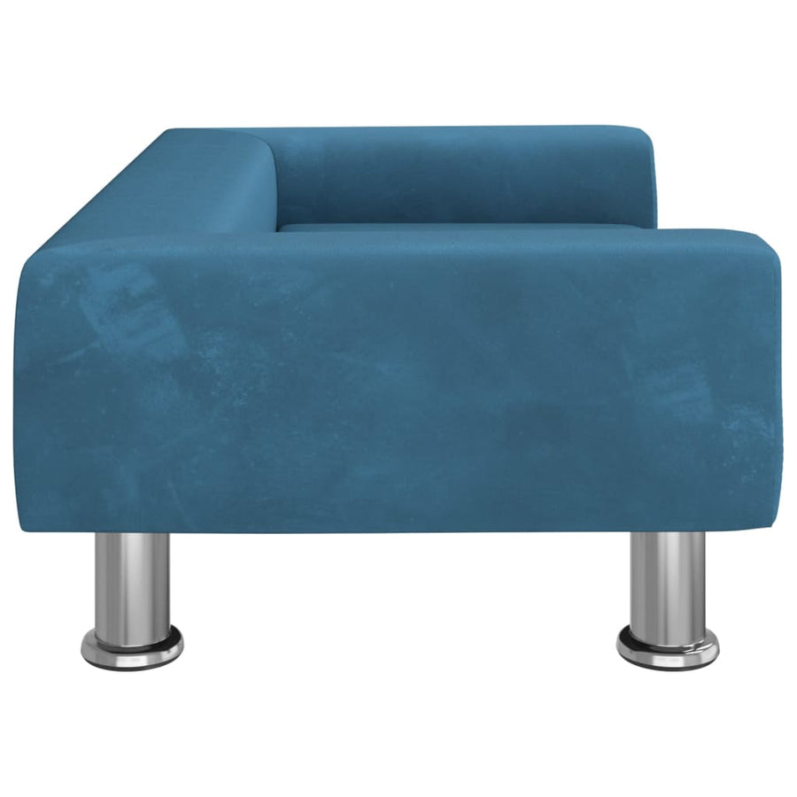 Kinderbank 70X45X26,5 Cm Fluweel Blauw 70 x 45 x 26.5 cm